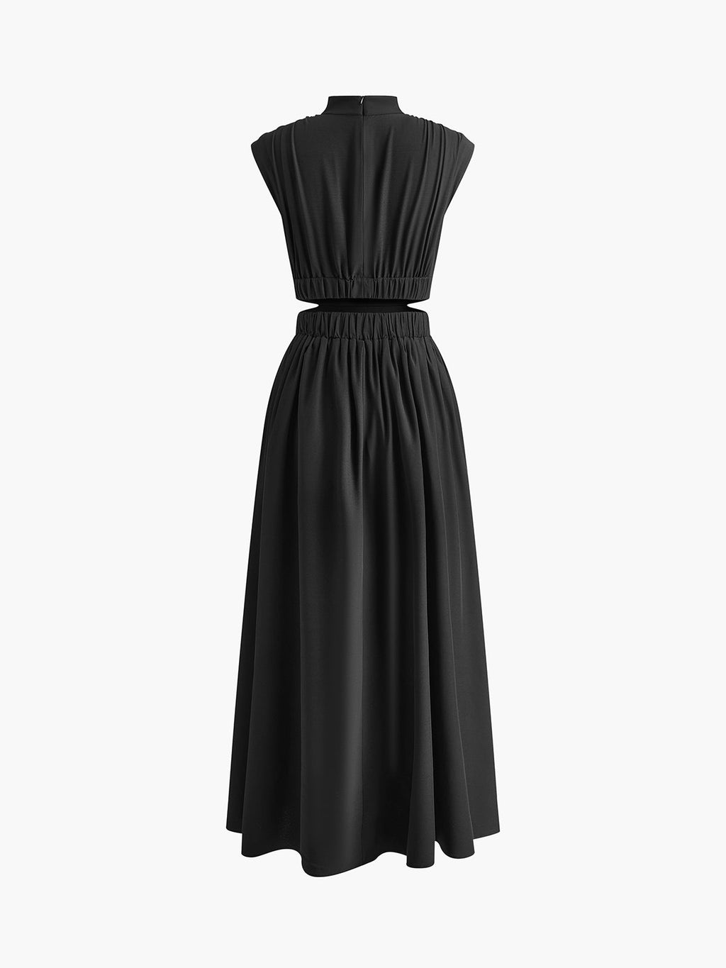 Women’s Mock Neck Cut Out Maxi Dress in Elegant Style | Summer Maxi Dress