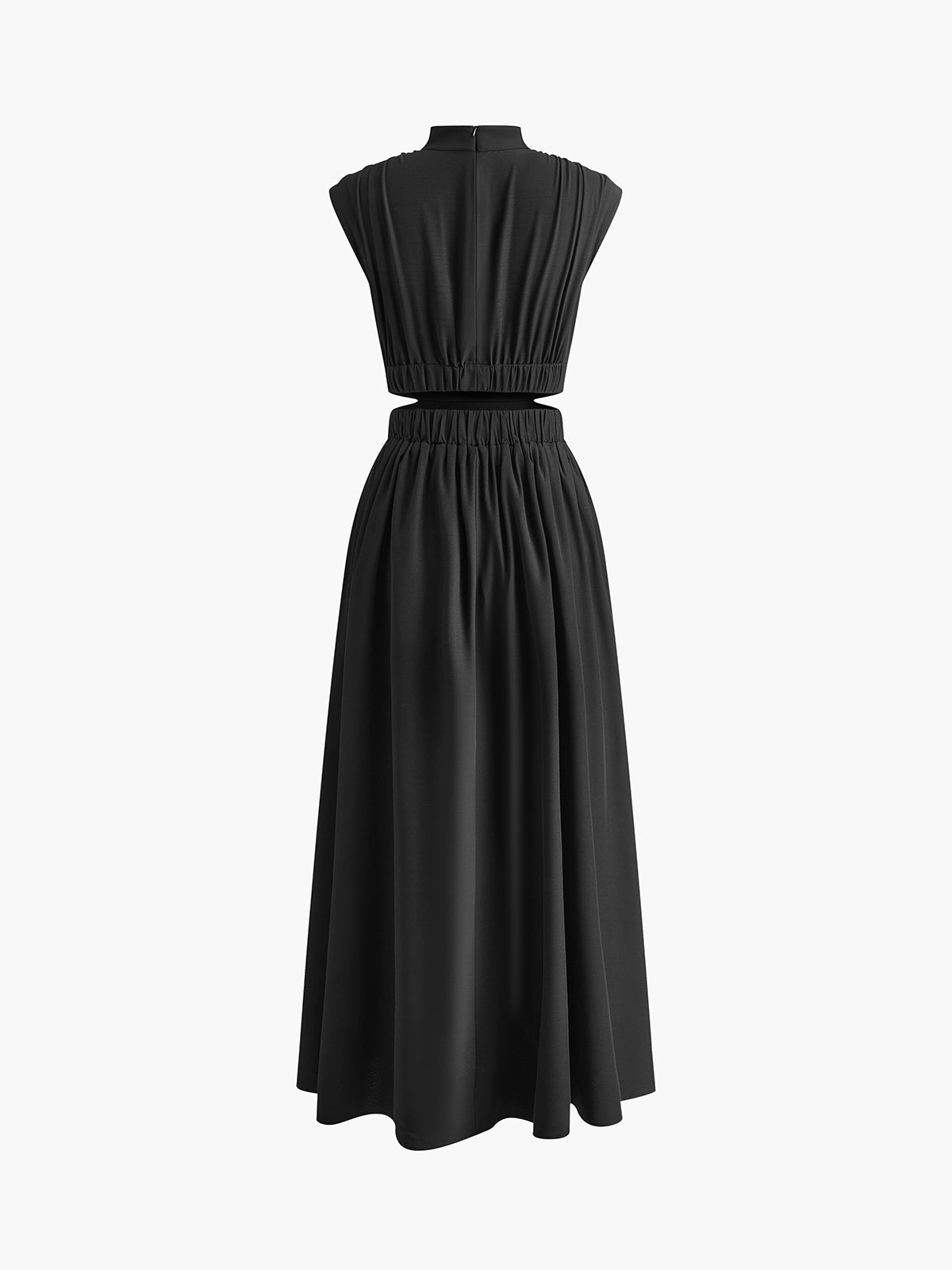 Women’s Mock Neck Cut Out Maxi Dress in Elegant Style | Summer Maxi Dress