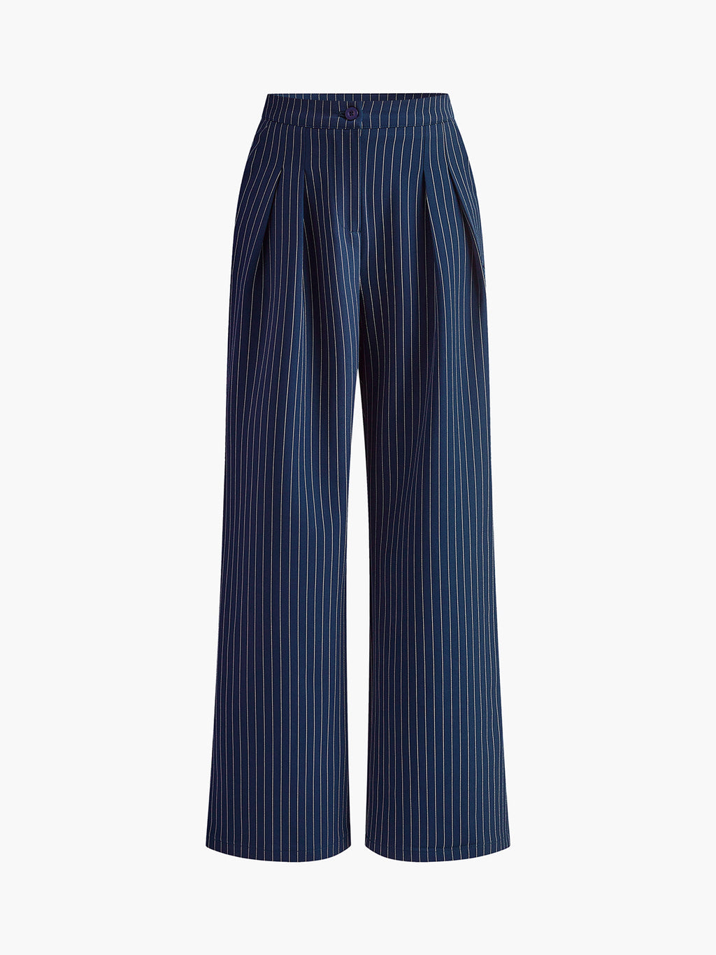 Women’s Pinstripe Wide Leg Trousers in Pleated Style | Wide Leg Trousers Women