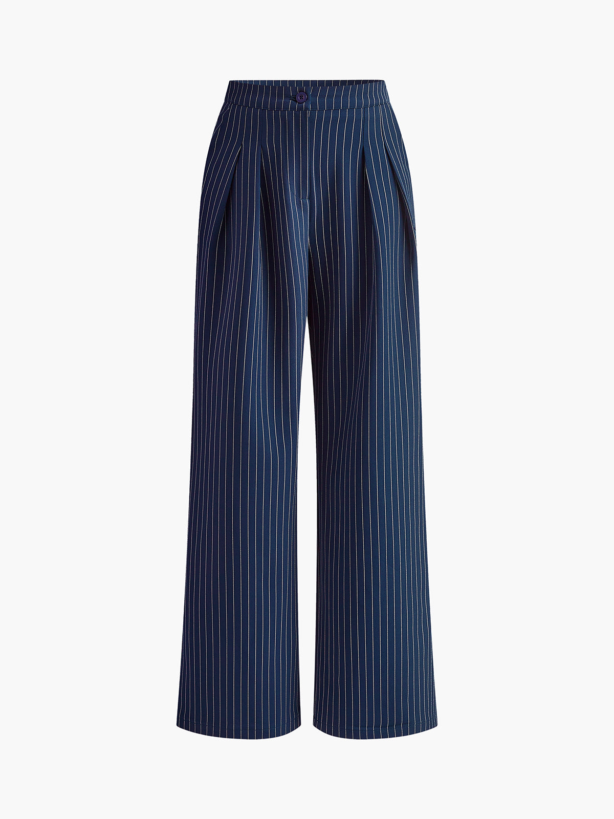 Women’s Pinstripe Wide Leg Trousers in Pleated Style | Wide Leg Trousers Women