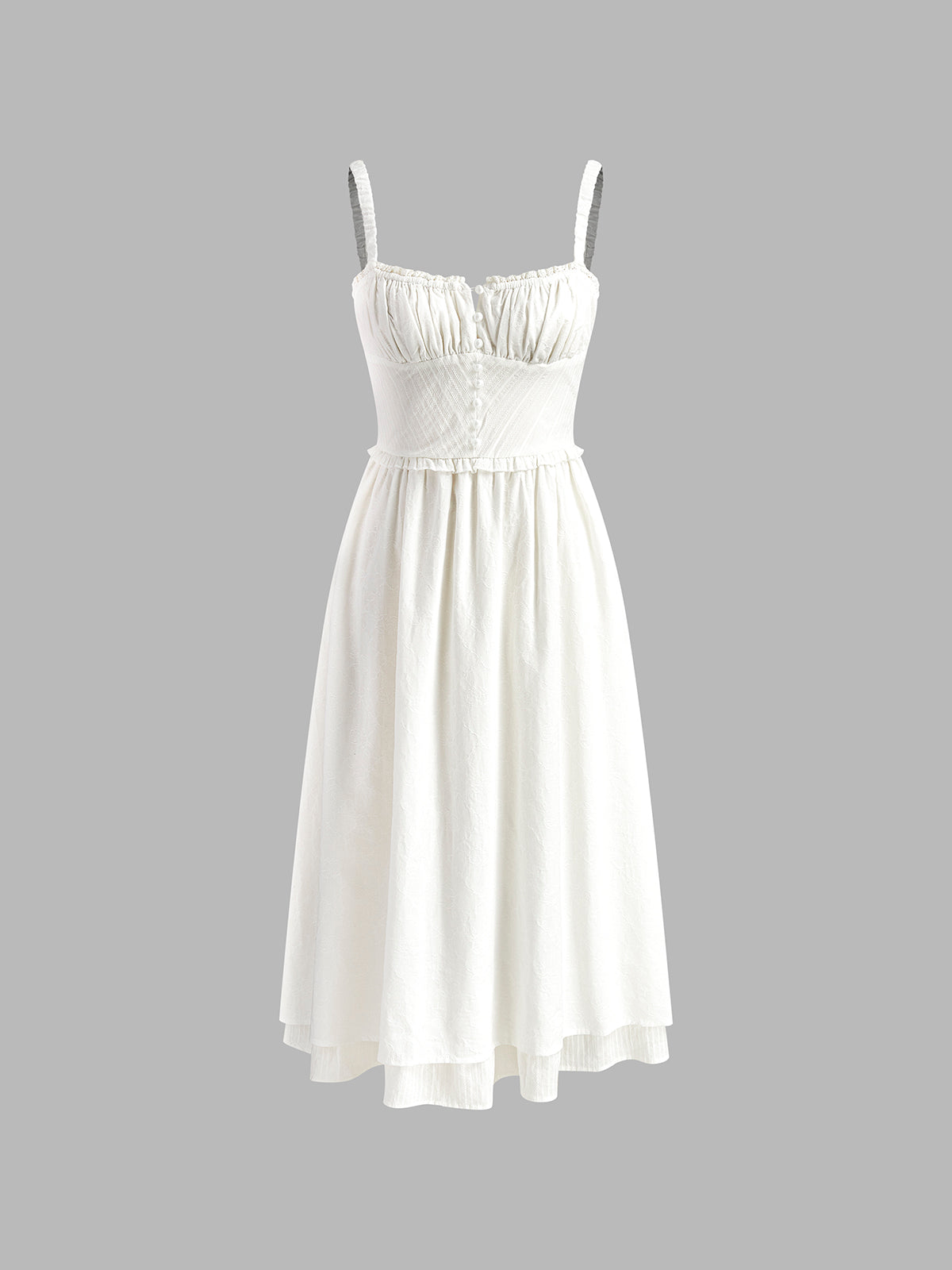 Women’s Summer Midi Dress in Ruffle Hem Cami Style | Elegant Summer Dress