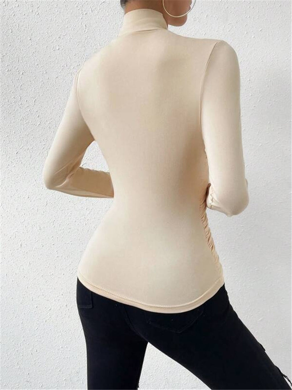 Women’s Cross Over Long Sleeve Top in Slim Fit Elegant Style | Women Blouse