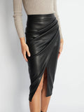 Women’s High Waist Midi Skirt | Asymmetrical Wrap