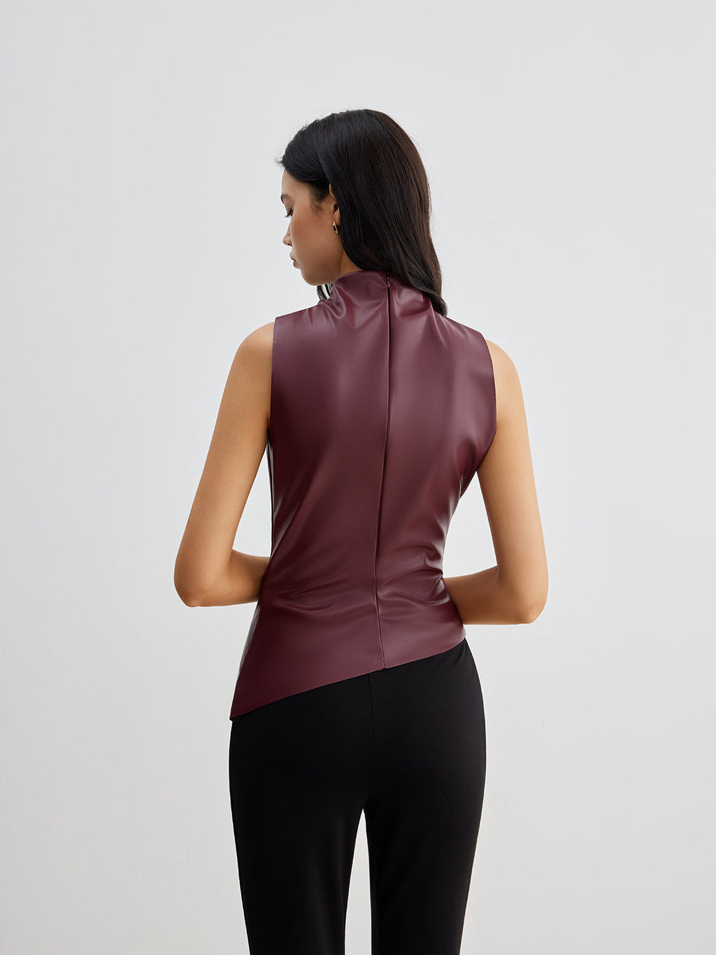 Women’s Sleeveless Tank Top | High Neck Fitted
