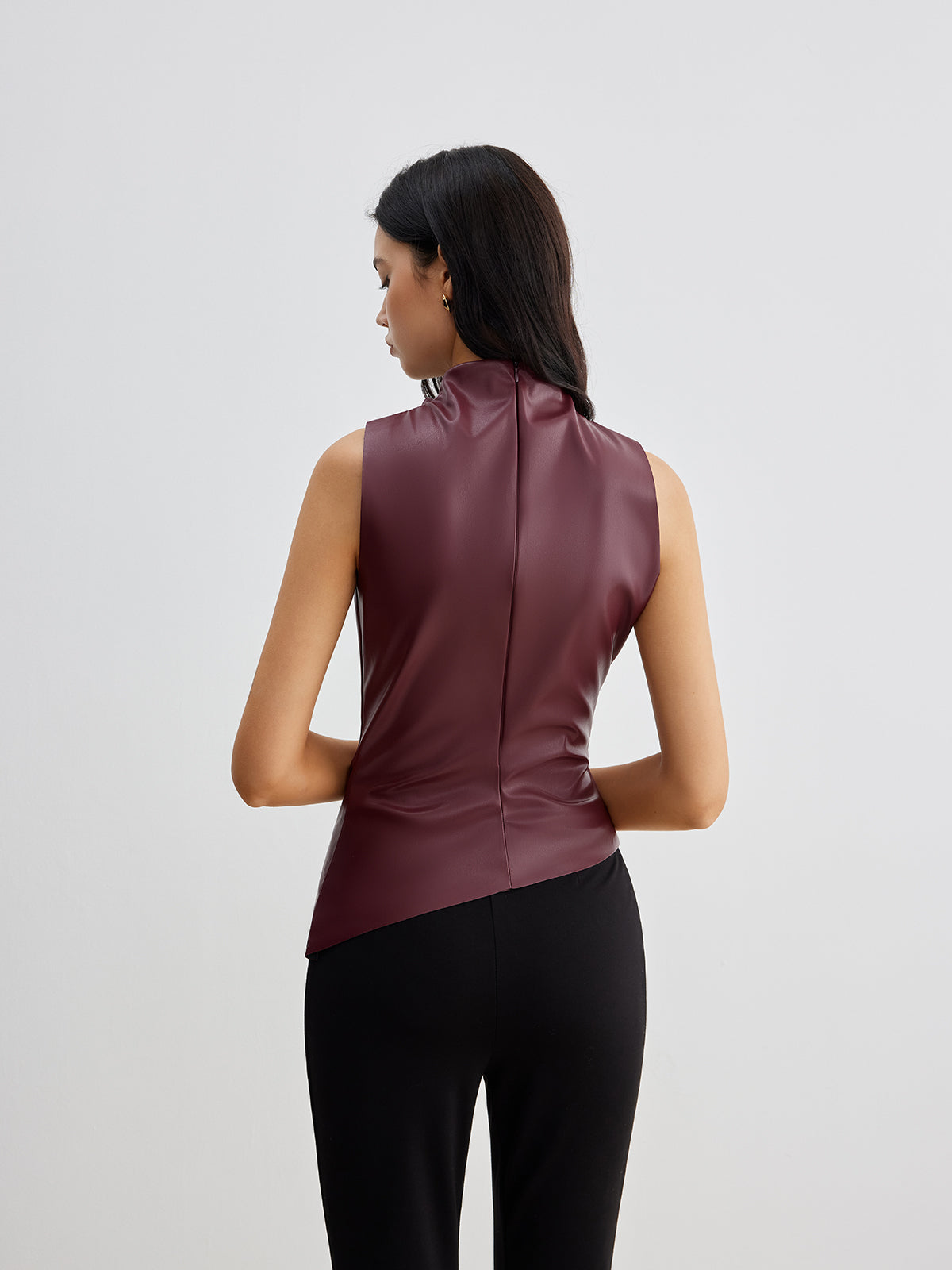 Women’s Sleeveless Tank Top | High Neck Fitted
