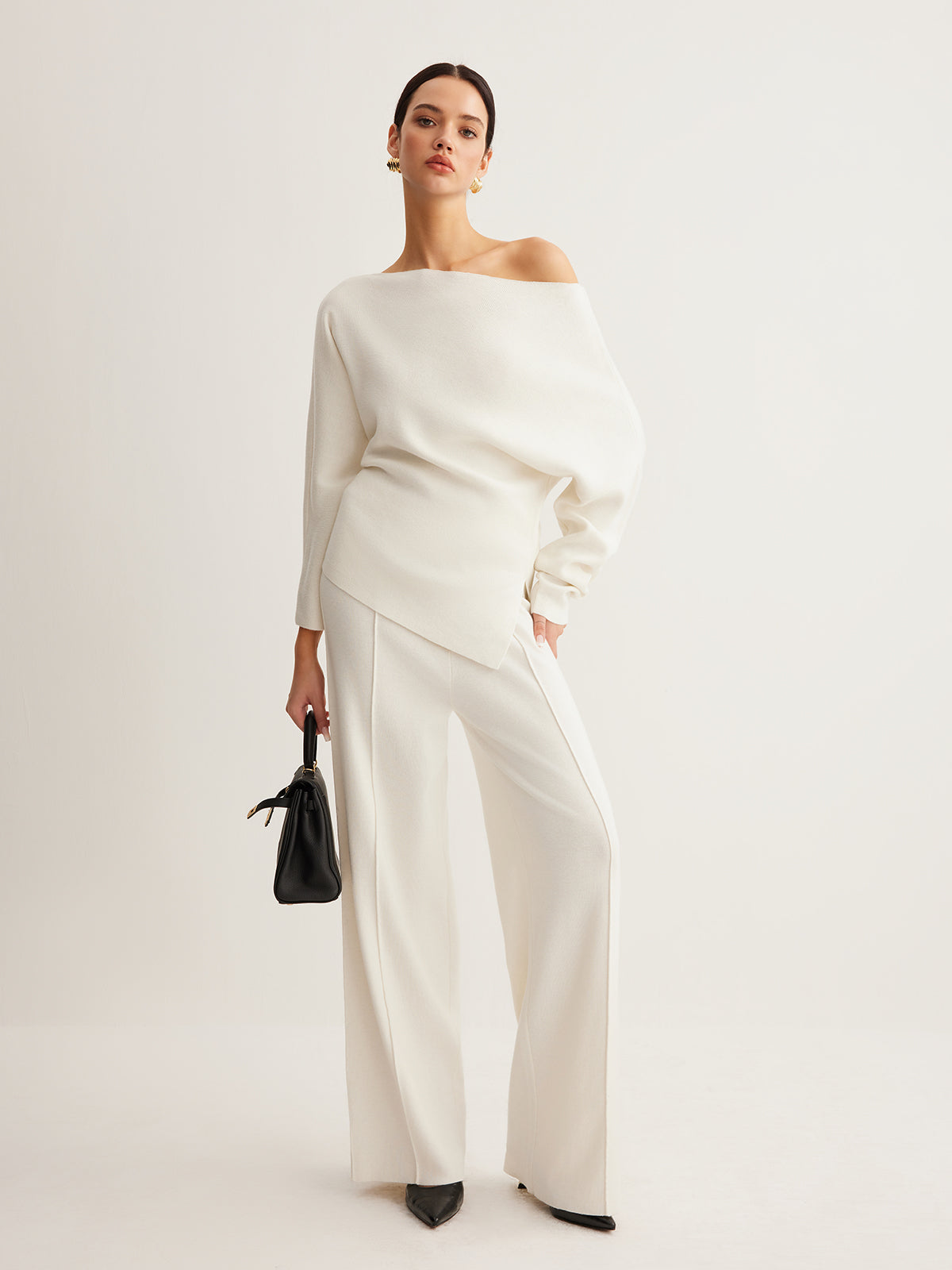 Women’s One Shoulder Long Sleeve Blouse | Elegant Long Sleeve Top for Women