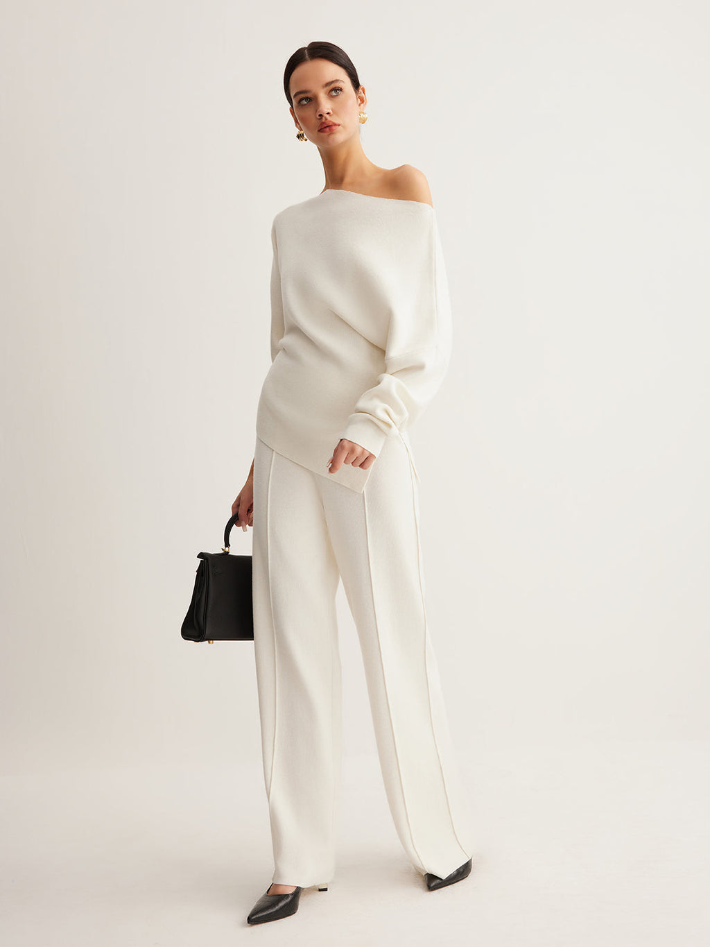 Women’s One Shoulder Long Sleeve Blouse | Elegant Long Sleeve Top for Women