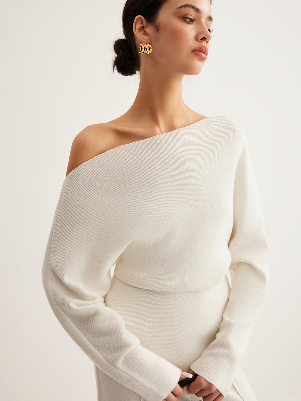 Women’s One Shoulder Long Sleeve Blouse | Elegant Long Sleeve Top for Women