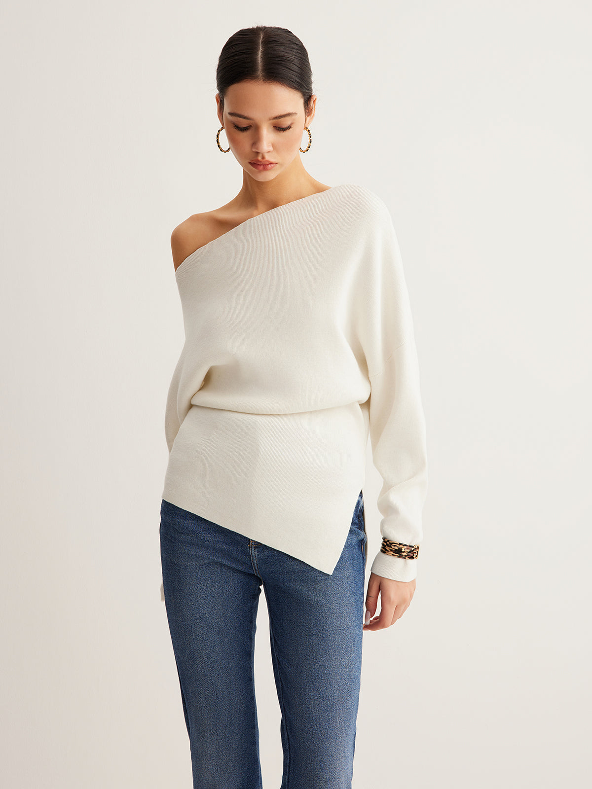 Women’s One Shoulder Long Sleeve Blouse | Elegant Long Sleeve Top for Women