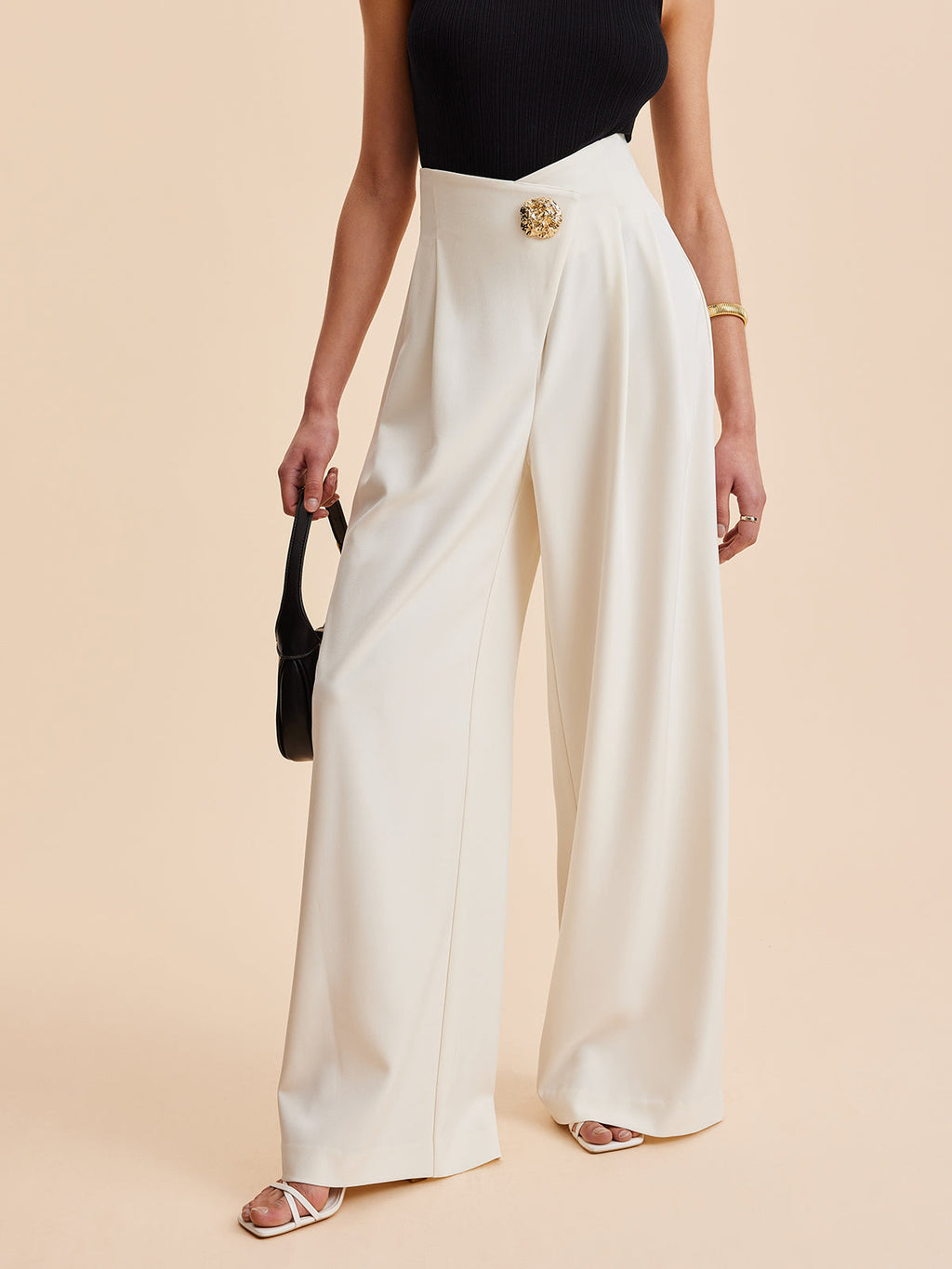 Women’s High Waist Wide Leg Trousers | Elegant Wide Leg Pants for Women
