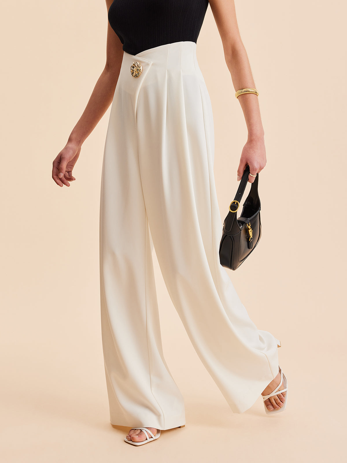 Women’s High Waist Wide Leg Trousers | Elegant Wide Leg Pants for Women