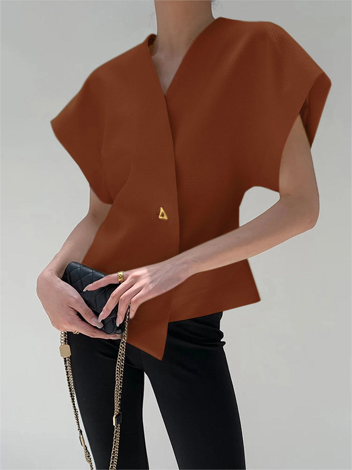 Women’s Sleeveless Blouse | V-Neck