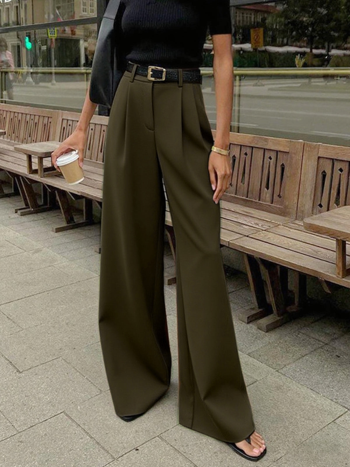 Women’s High Waist Pants | Wide Leg
