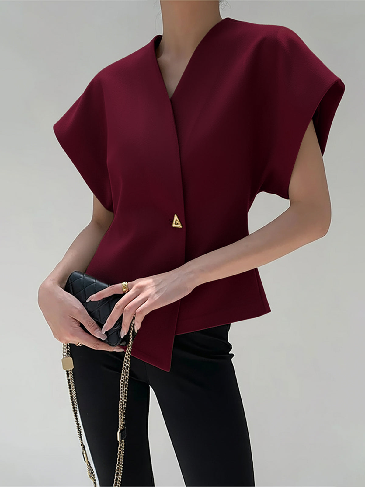 Women’s Sleeveless Blouse | V-Neck