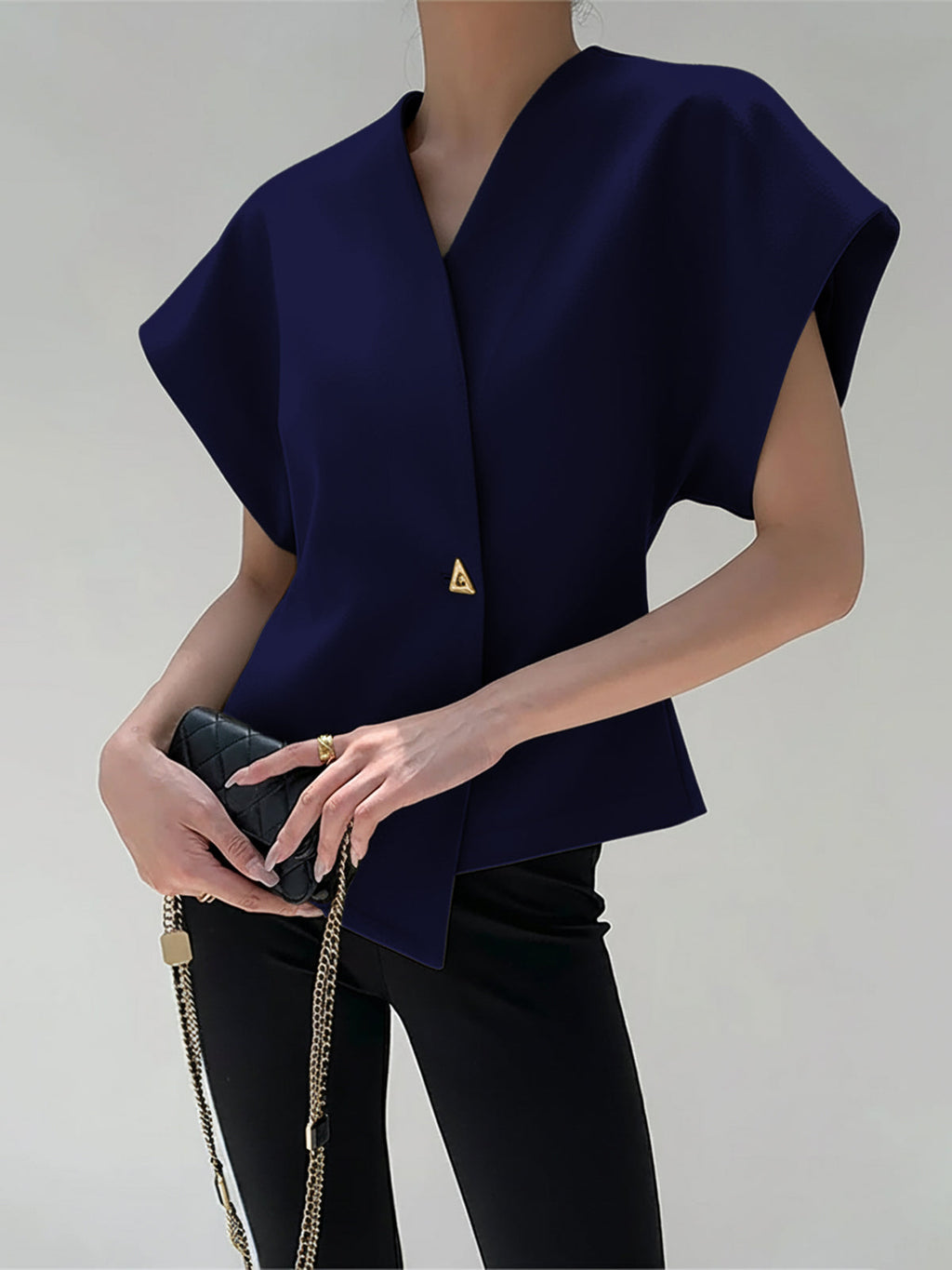 Women’s Sleeveless Blouse | V-Neck