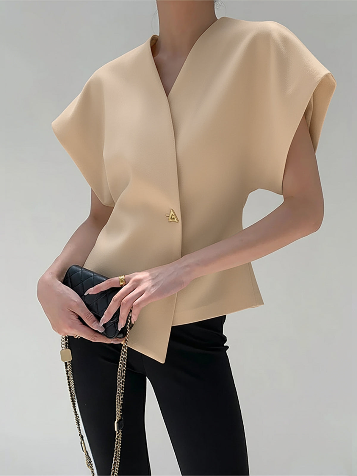 Women’s Sleeveless Blouse | V-Neck