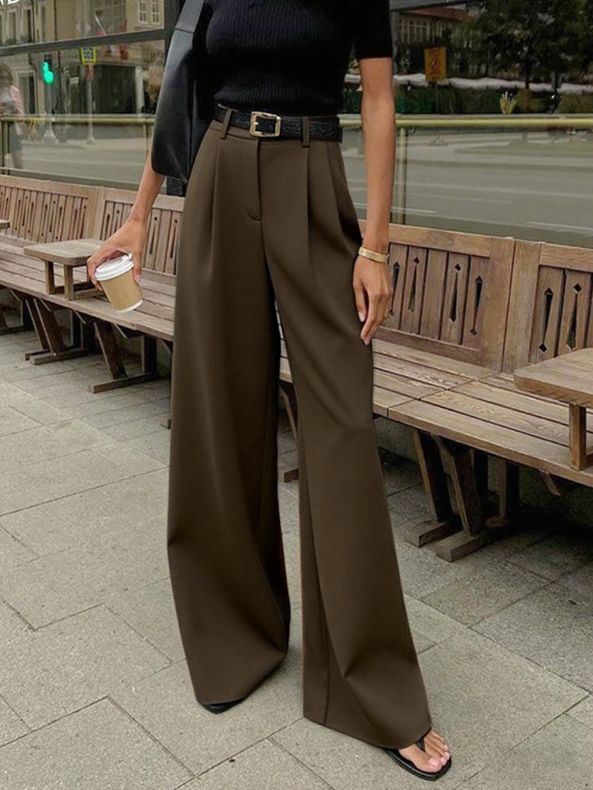 Women’s High Waist Pants | Wide Leg