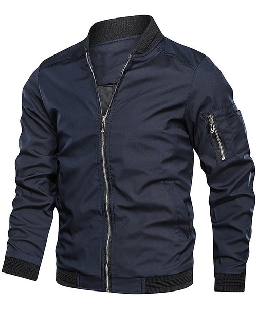 Men’s Casual Bomber Jacket | Zip-Up