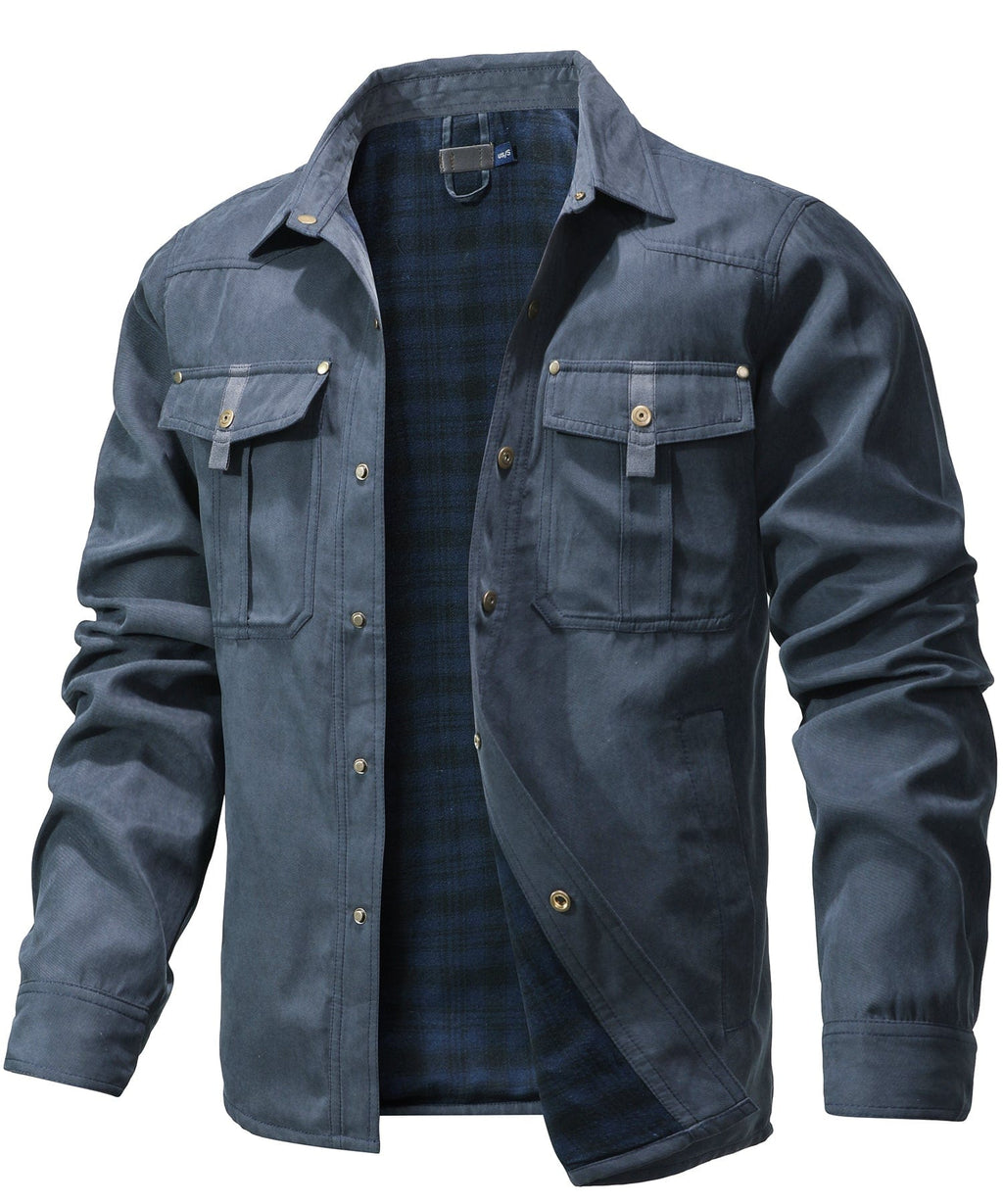 Men’s Casual Jacket | Button-Up and Pockets