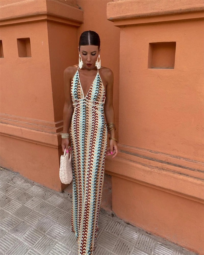 Women’s Wedding Guest Dress | Halter Maxi