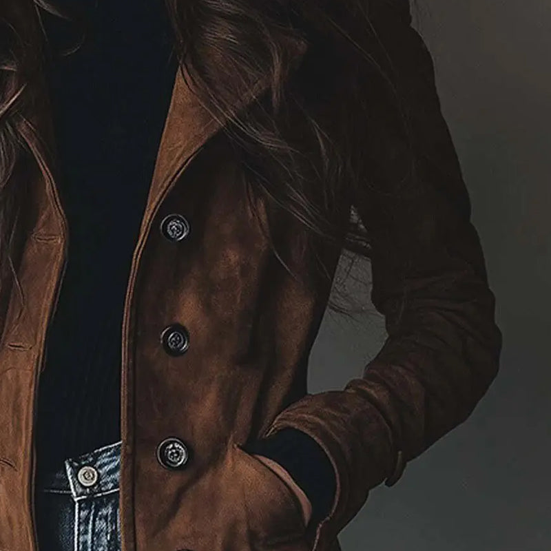 Women’s Long Trench Coat | Double-Breasted