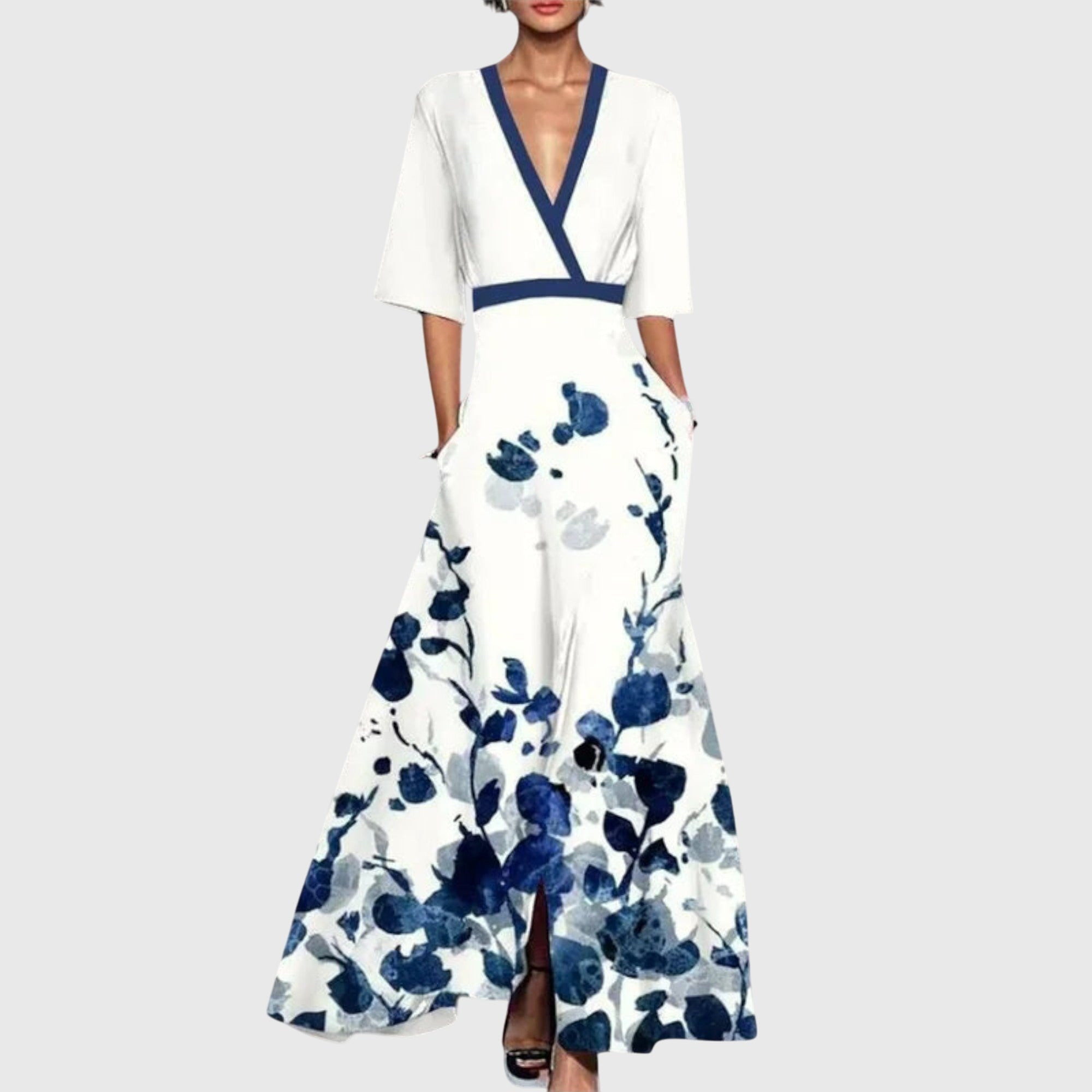 Women’s Wedding Guest Dress | V-Neck Maxi