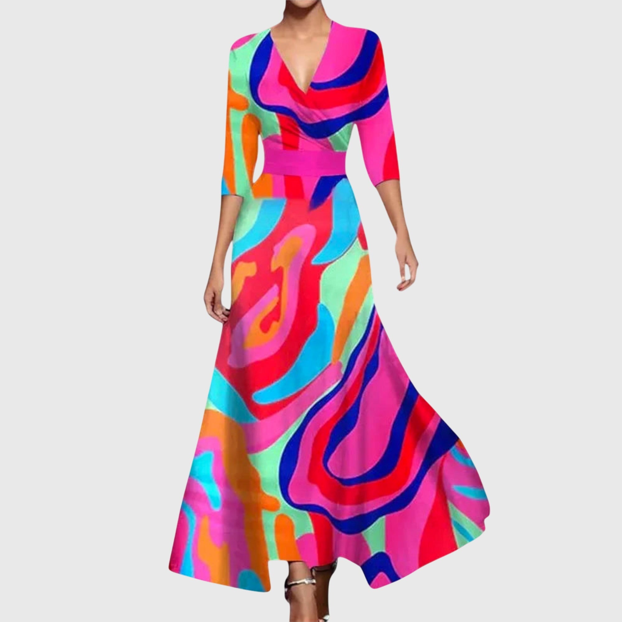 Women’s Wedding Guest Dress | V-Neck Maxi