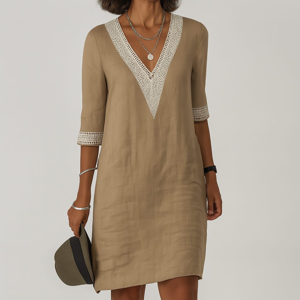 Women’s Summer Dress with V-Neck | Mini