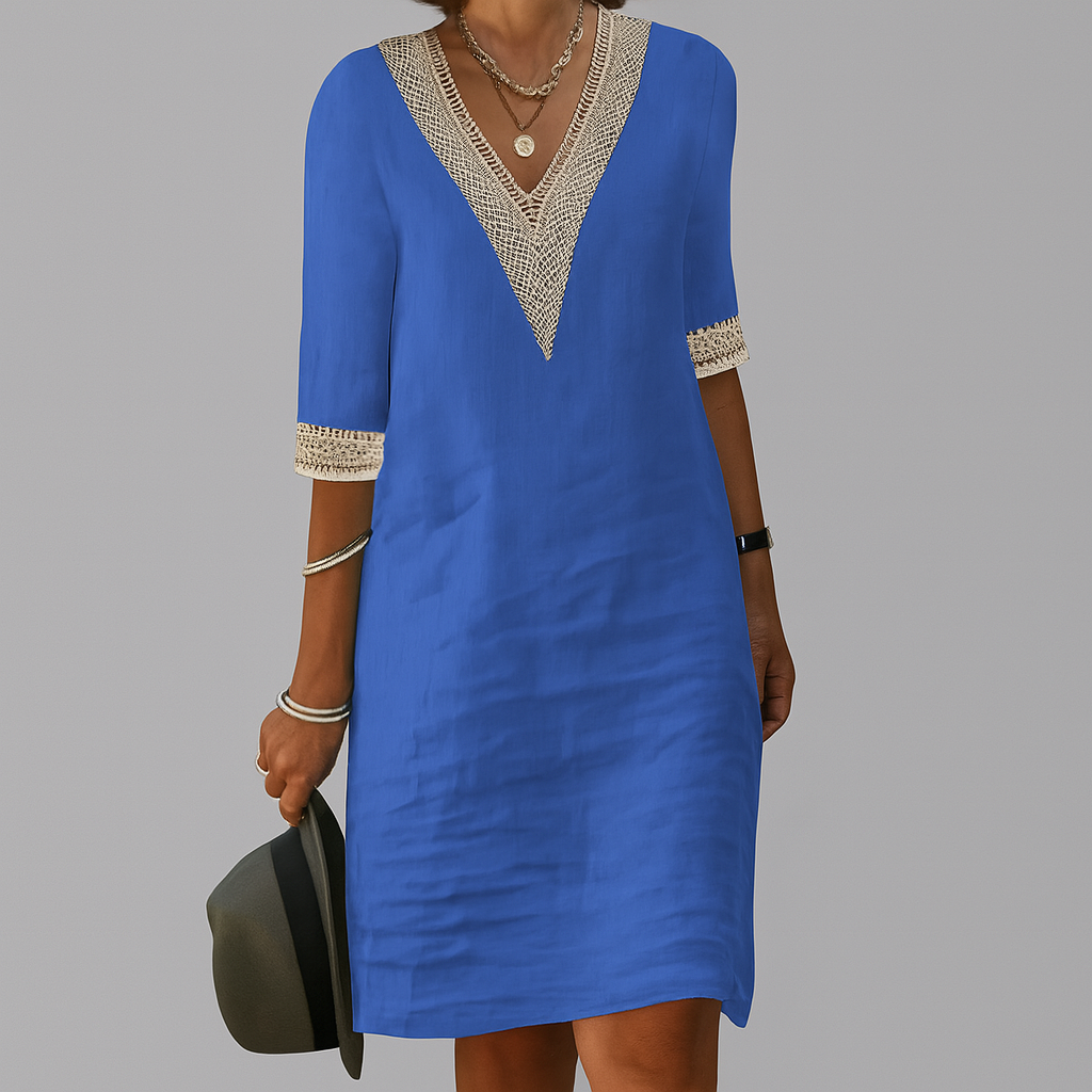Women’s Summer Dress with V-Neck | Mini