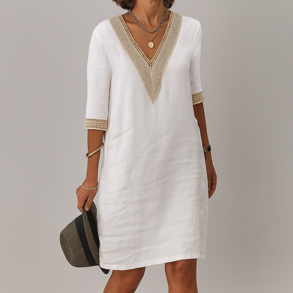 Women’s Summer Dress with V-Neck | Mini
