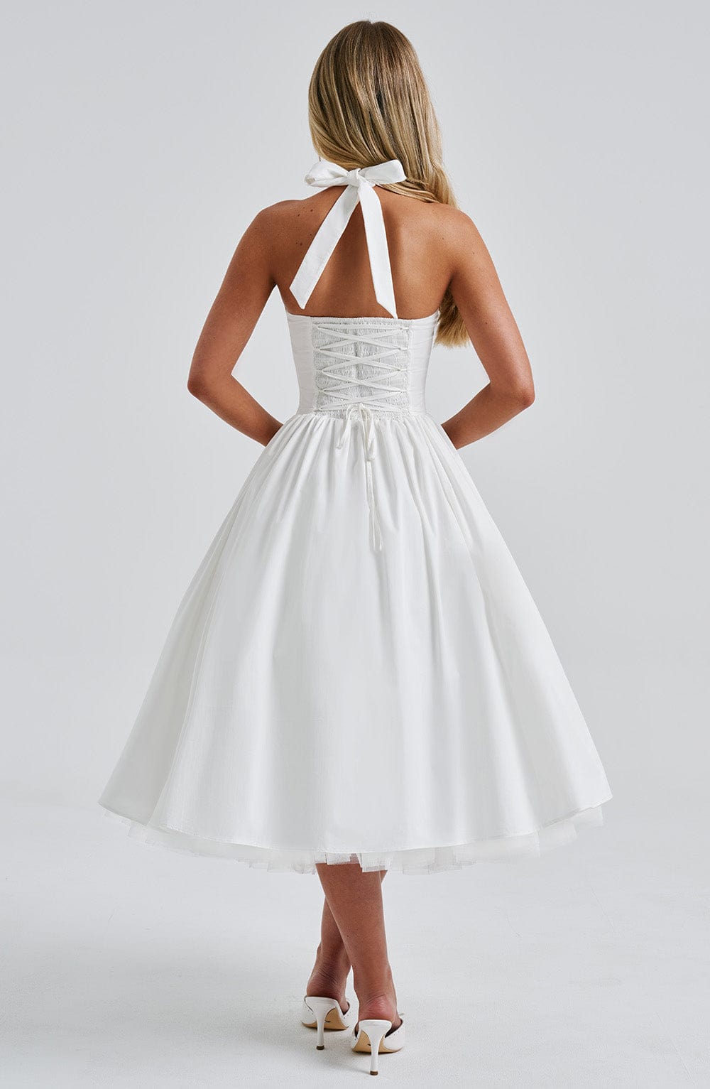 Women’s Wedding Guest Dress with Halter Neck | Midi