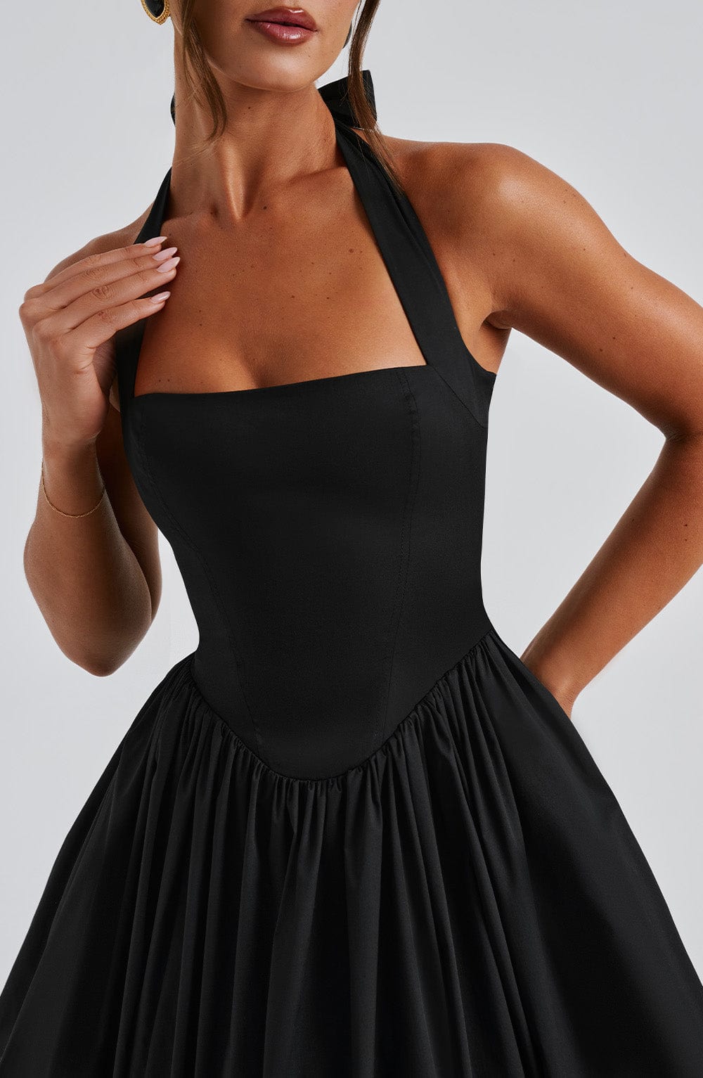 Women’s Wedding Guest Dress with Halter Neck | Midi