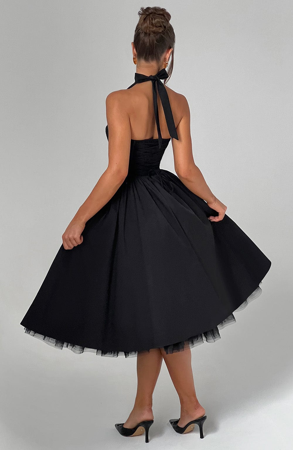 Women’s Wedding Guest Dress with Halter Neck | Midi