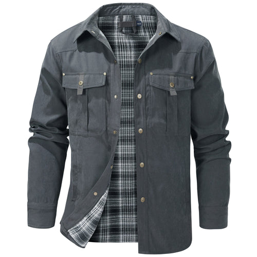 Men’s Casual Jacket | Button-Up and Pockets