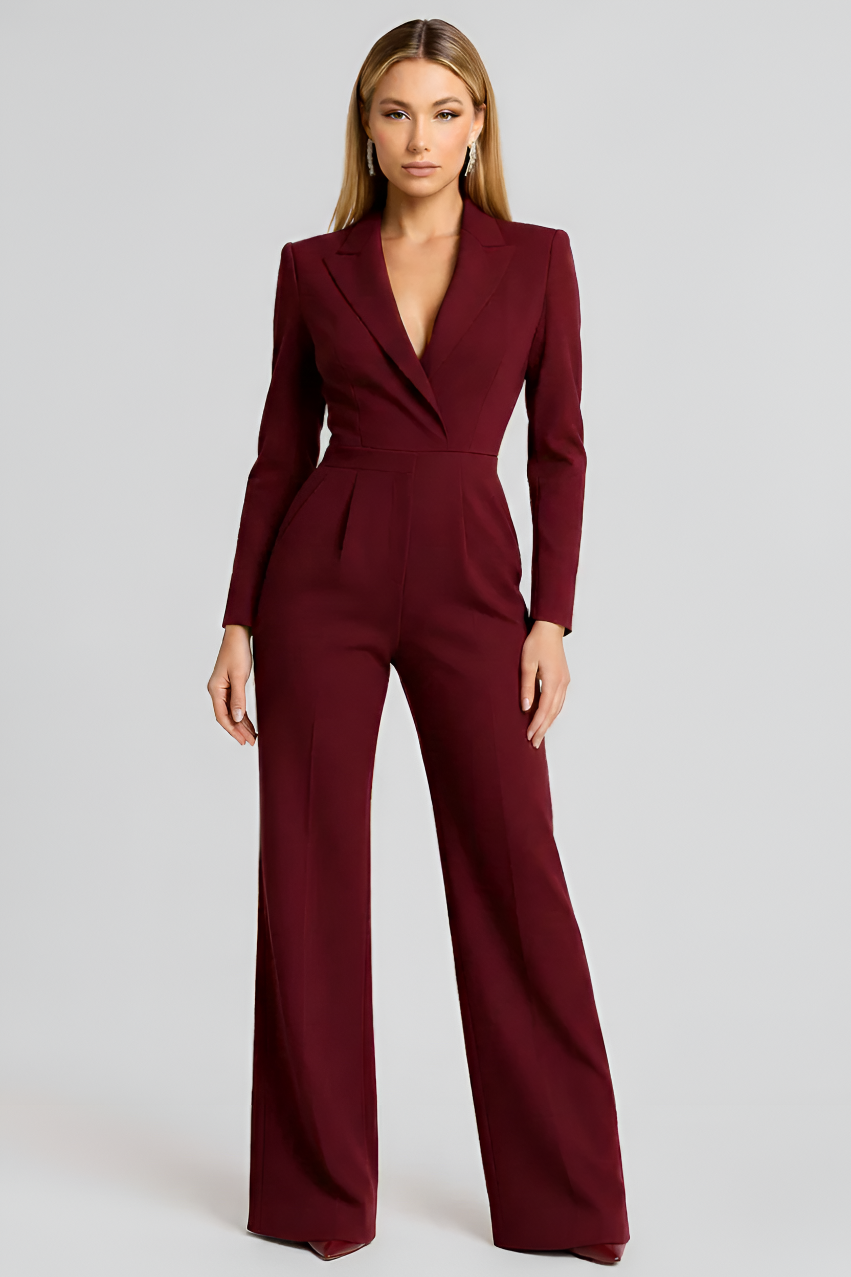 Women’s Formal Jumpsuit | Long Sleeve Wide Leg
