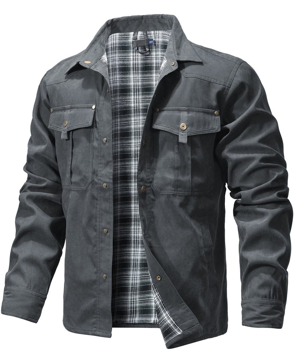 Men’s Casual Jacket | Button-Up and Pockets