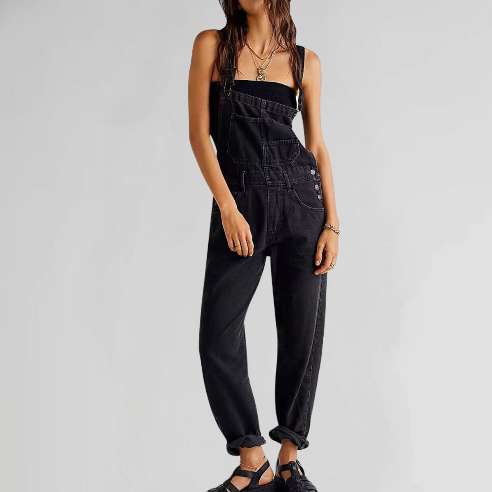 Women’s Casual Jumpsuit | Adjustable Straps and Straight Leg