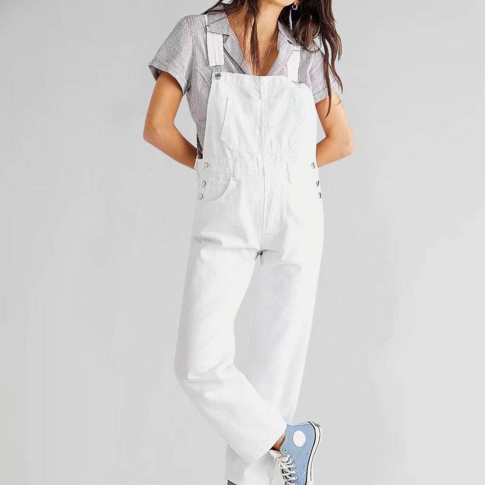 Women’s Casual Jumpsuit | Adjustable Straps and Straight Leg