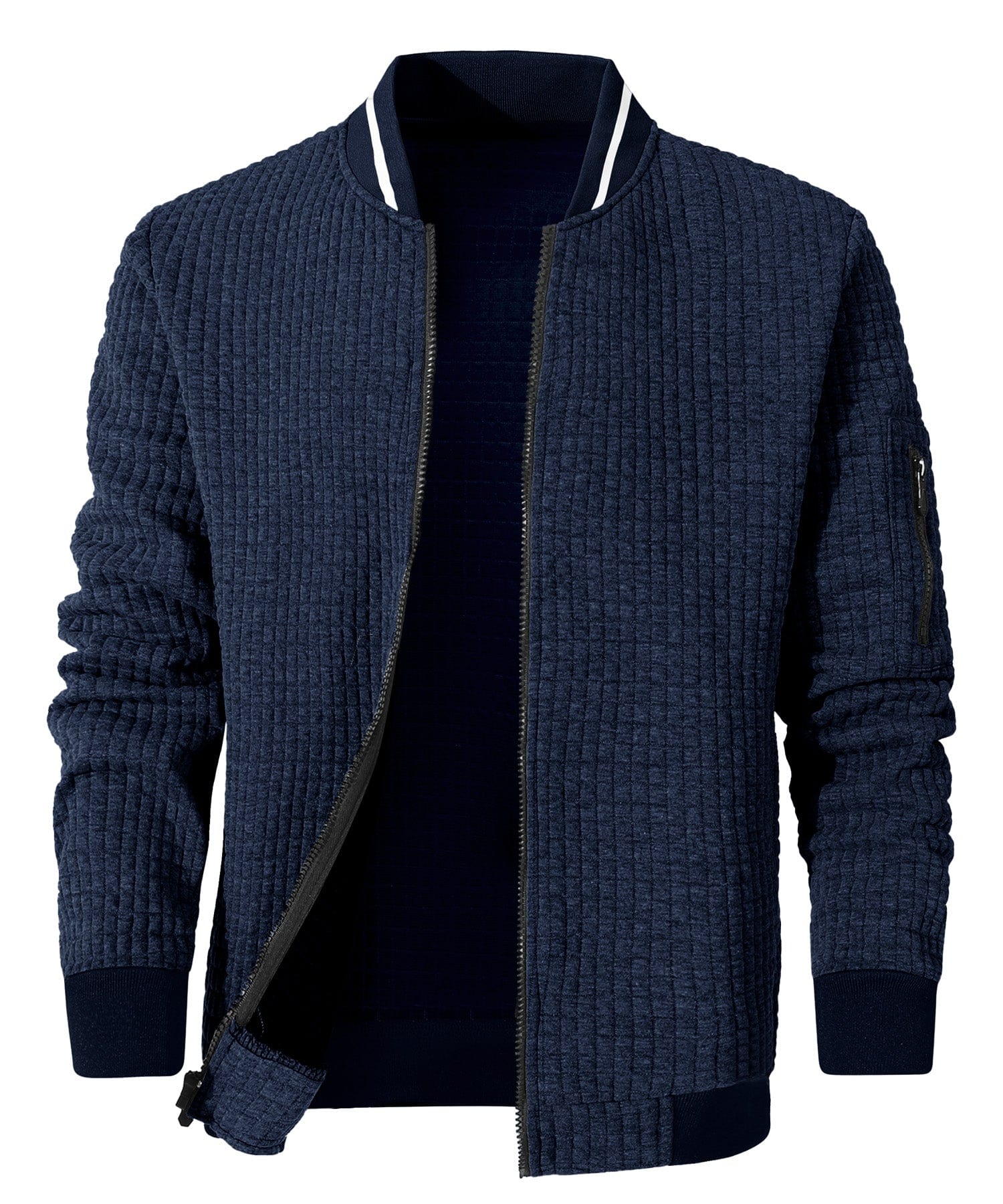 Men’s Casual Bomber Jacket | Zip-Up Pocket