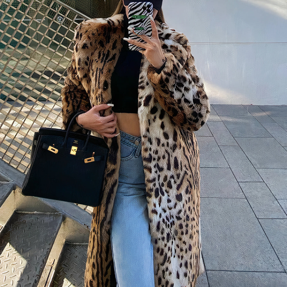 Women’s Leopard Print Coat | Longline Jacket