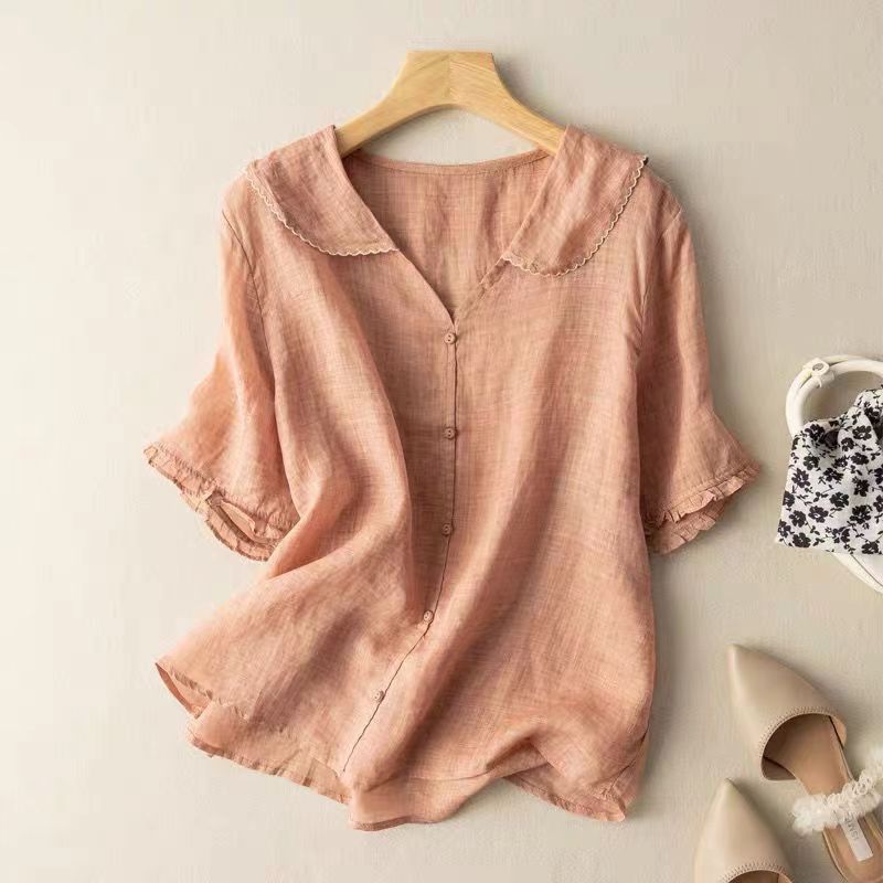 Women’s Casual Blouse | Scalloped Collar