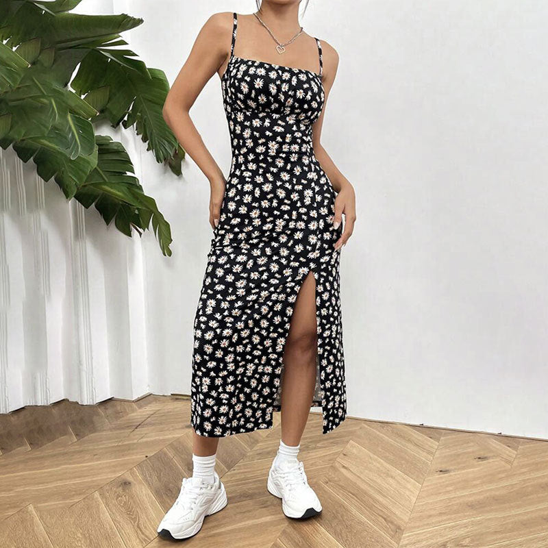 Women’s Floral Cami Midi Dress in Summer Style | Elegant Summer Dress