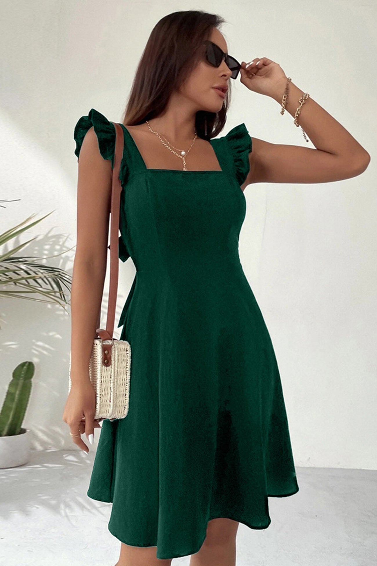 Women’s Summer Mini Dress | Ruffle Sleeve