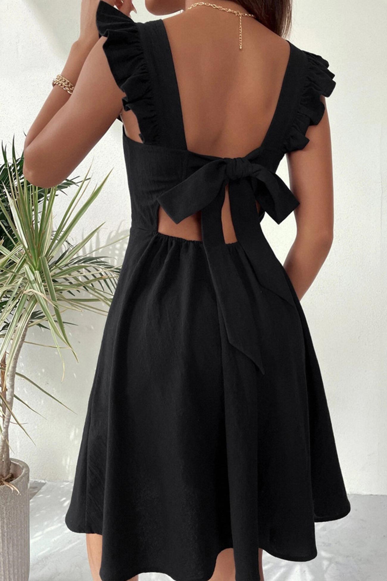 Women’s Summer Mini Dress | Ruffle Sleeve