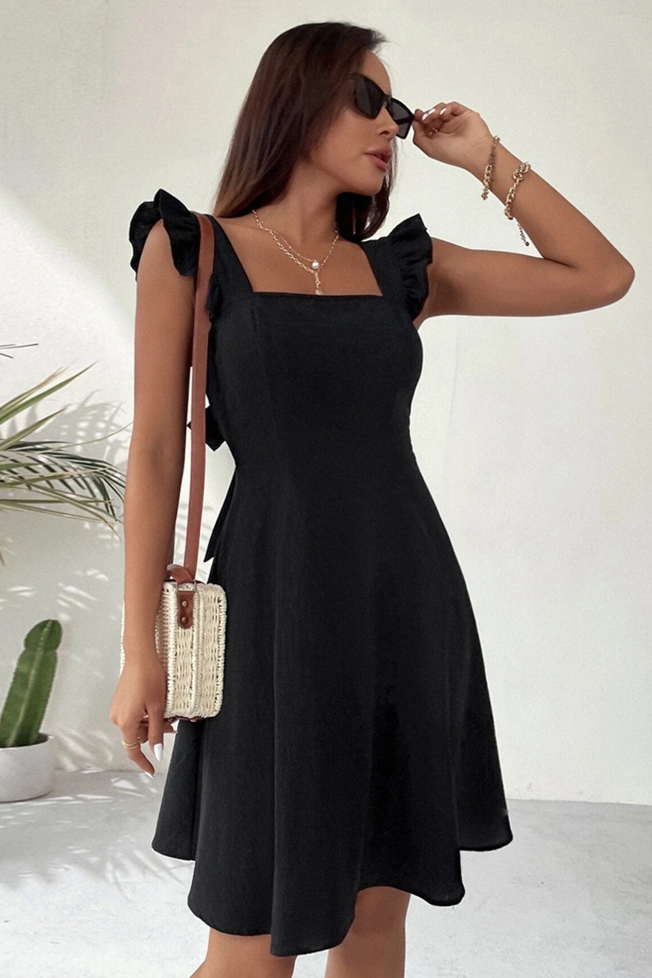 Women’s Summer Mini Dress | Ruffle Sleeve