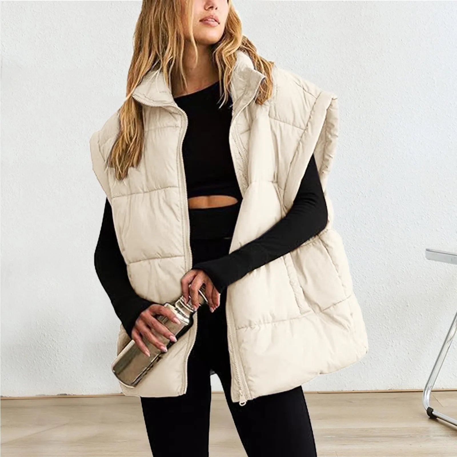 Women’s Puffer Jacket | Zip Up Pockets