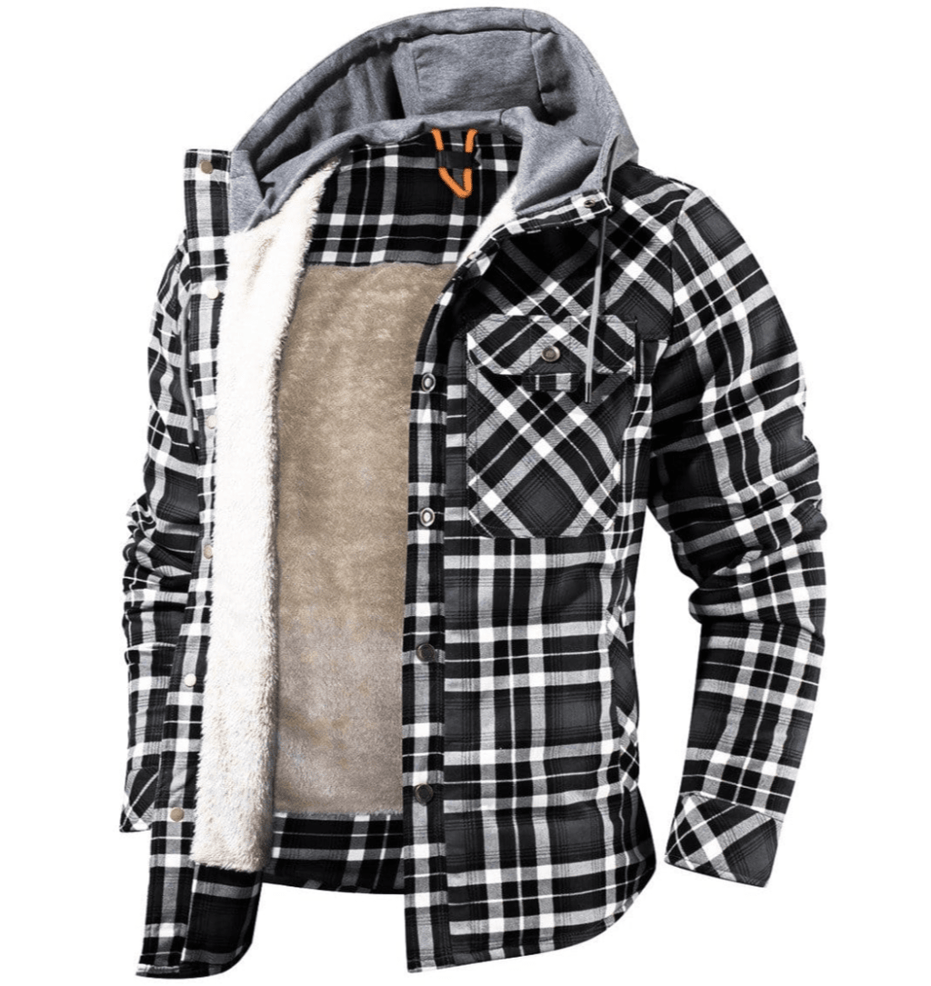 Men’s Hooded Jacket | Zip-Up Pockets
