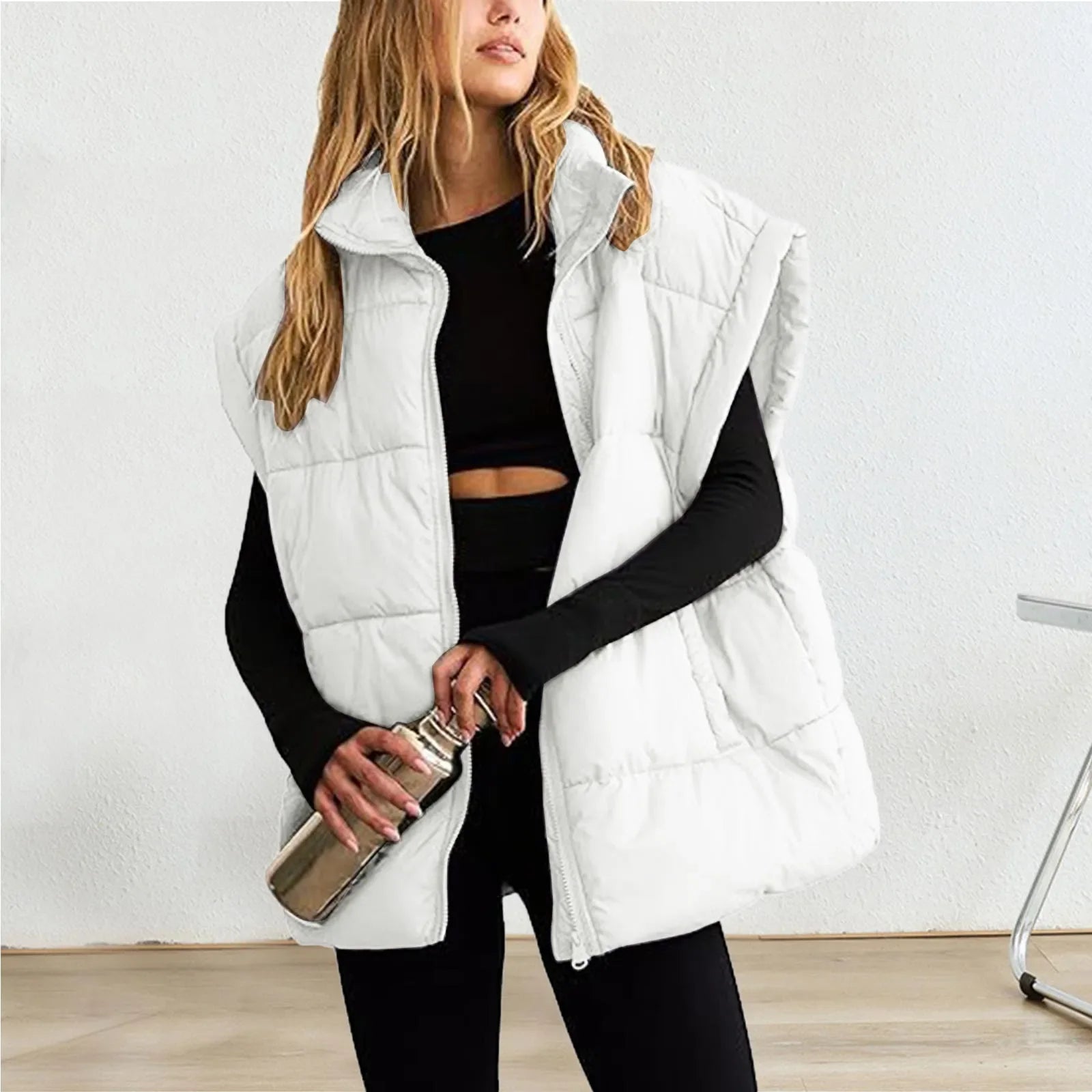 Women’s Puffer Jacket | Zip Up Pockets
