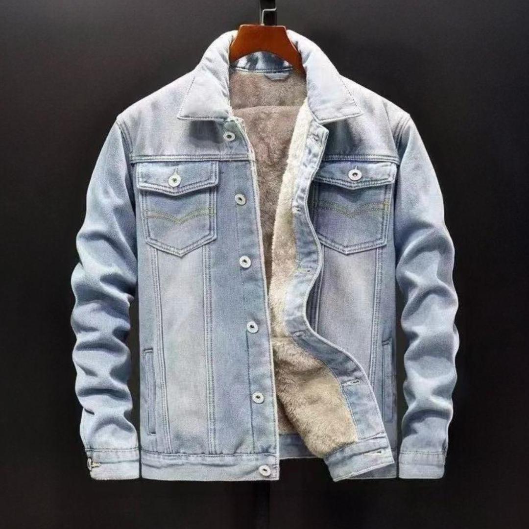 Men’s Casual Denim Jacket | Button-Up Pockets