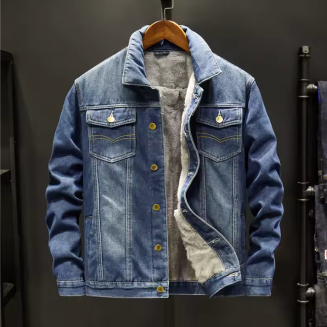 Men’s Casual Denim Jacket | Button-Up Pockets